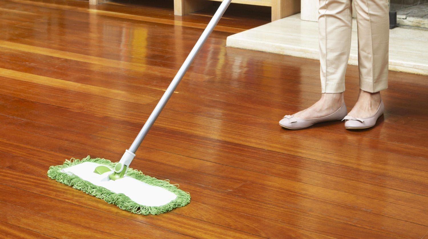 close shot of mopping on the floor.